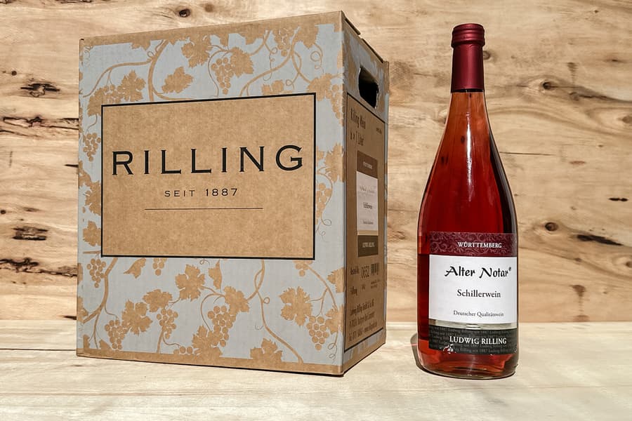 24 Flaschen Schillerwein Rilling Alter Notar 2022er